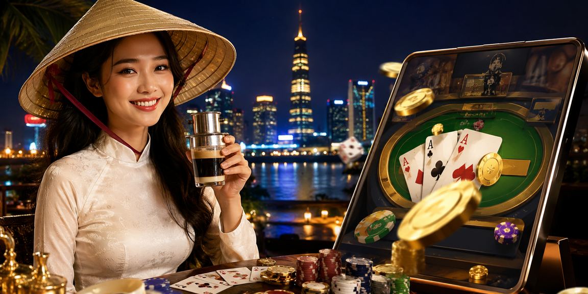 Người chơi bài tại Sài Gòn trong không khí lễ hội, thể hiện nét văn hóa giải trí Việt